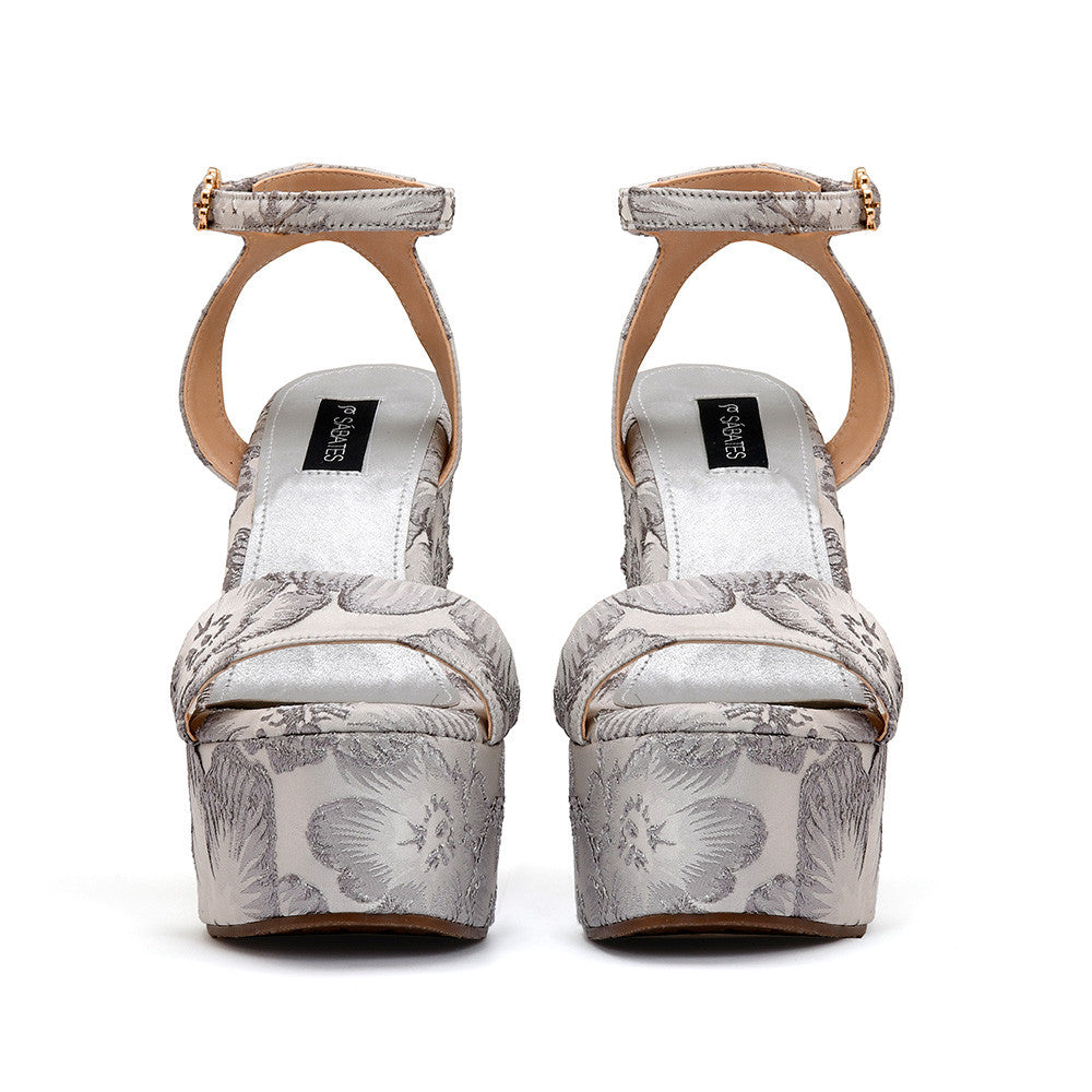 Flor Silver Plataforma Estampada