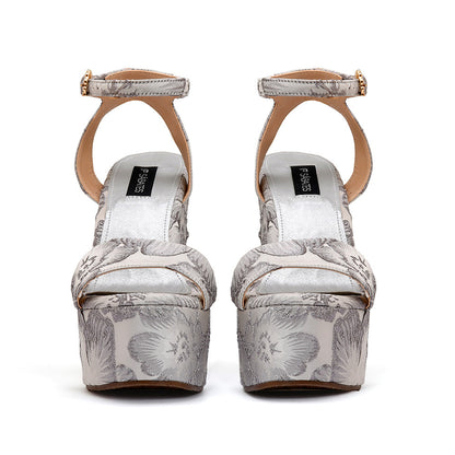 Flor Silver Plataforma Estampada