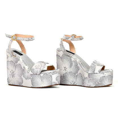 Flor Silver Plataforma Estampada