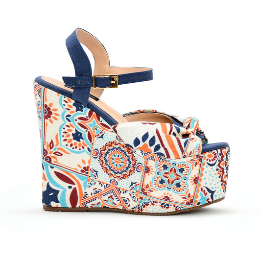 Sandalia de Plataforma Adri | Estilo Mosaico para Eventos y Viajes